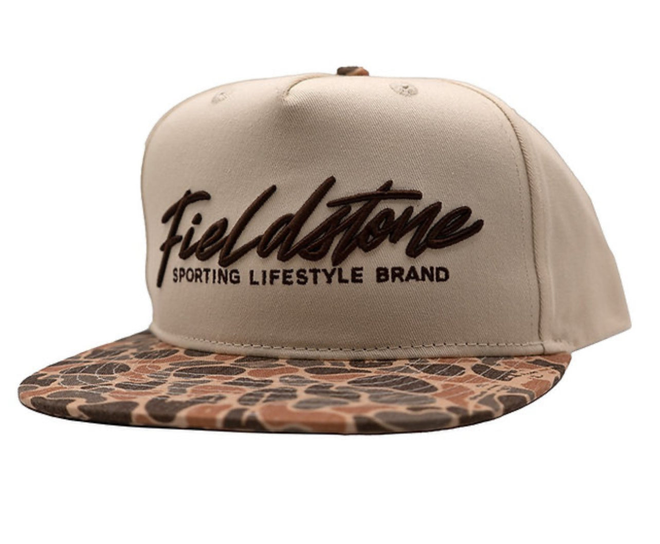 Canvas Woodlands Camo Bill Hat (RH-236)