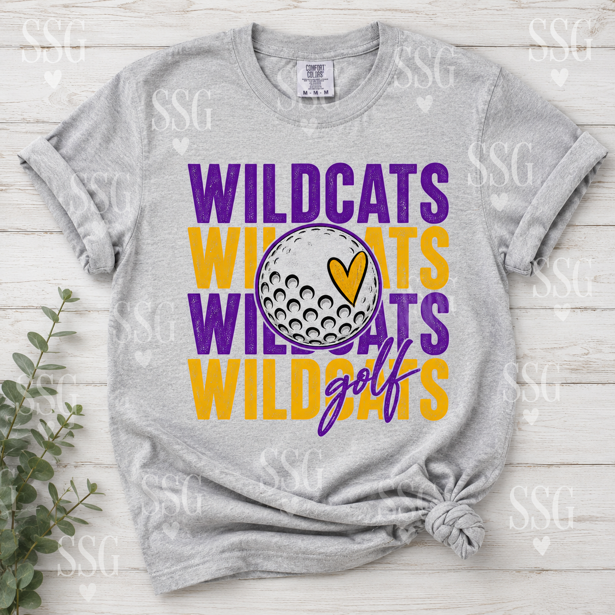 Wildcats Golf Stacked Design | Comfort Colors