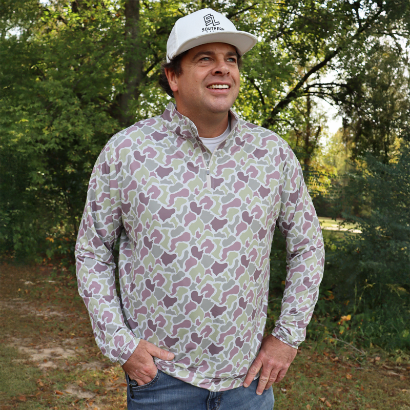 Light Camo 1/4 Zip Pullover