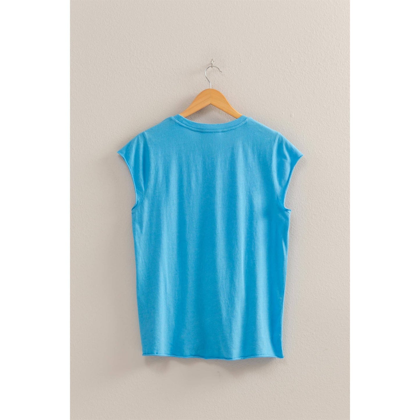 Soft Cap Sleeve T Shirt: BLUE