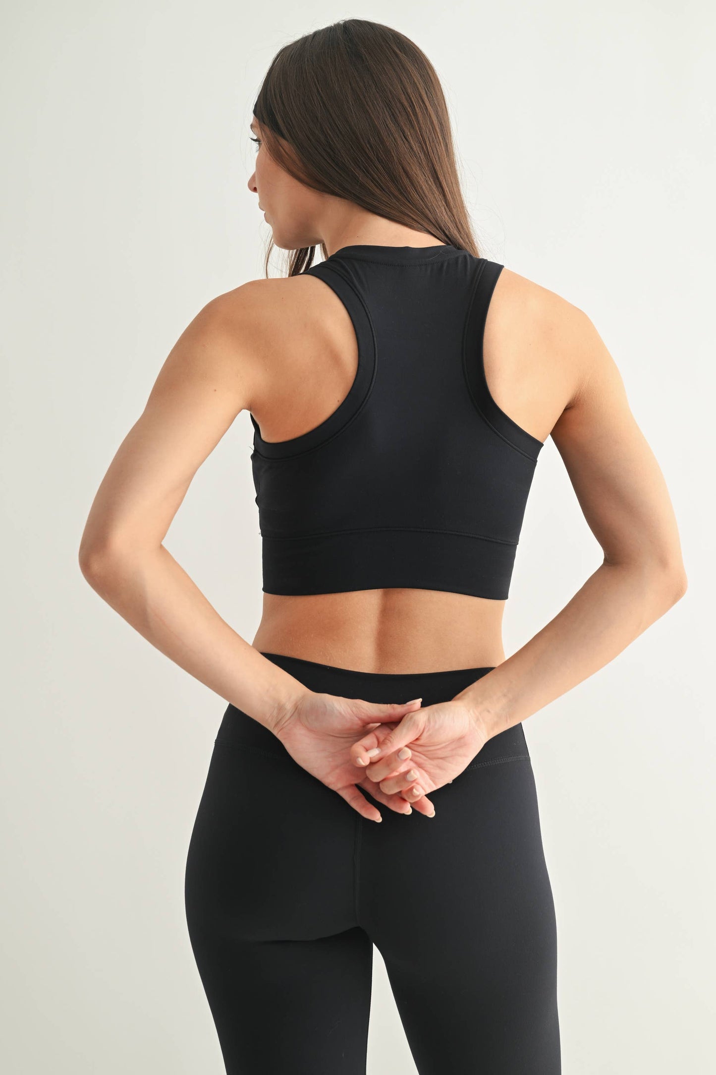 Venice Scrunch Racerback Active Top | Black