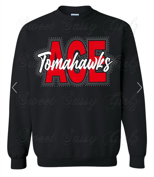 ACE Tomahawks Bling | Gildan Sweatshirts