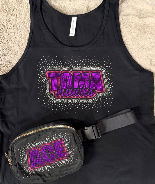 Tomahawks Bling | Bella Jersey Tank