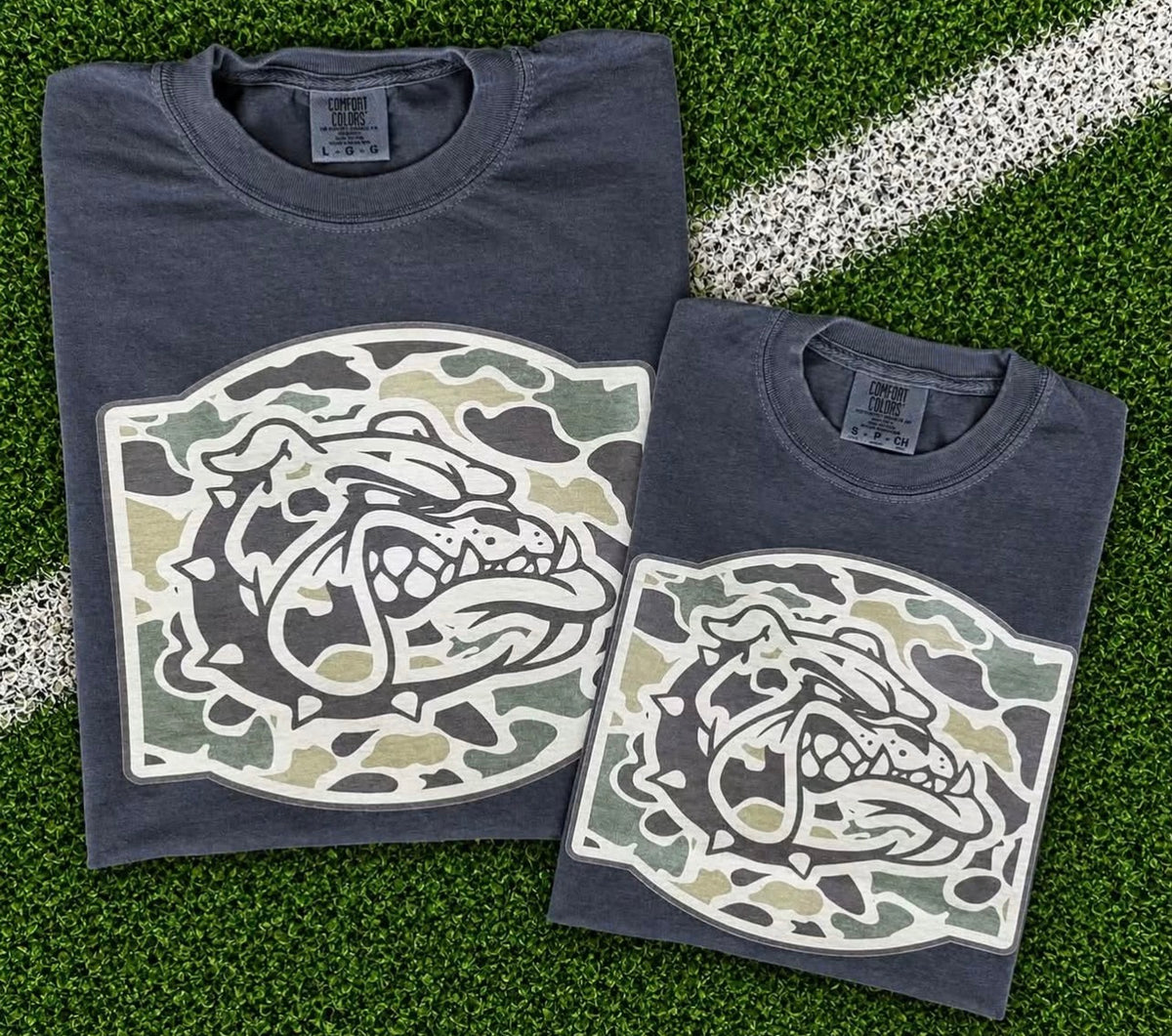 Camo Bulldogs T-Shirt | Pepper Comfort Colors