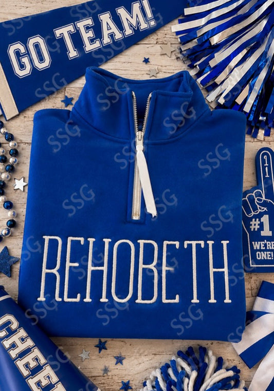 Rehobeth Quarter Zip | Embroidered | Grey Jerzees