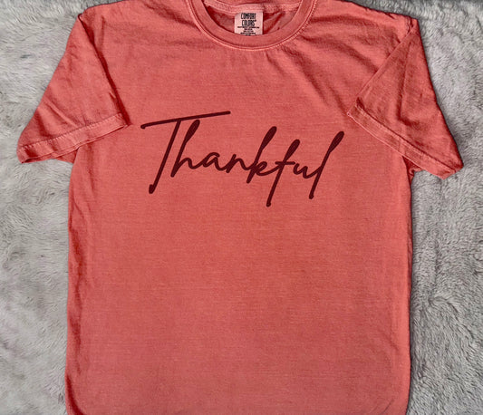 Thankful Puff Comfort Colors tee