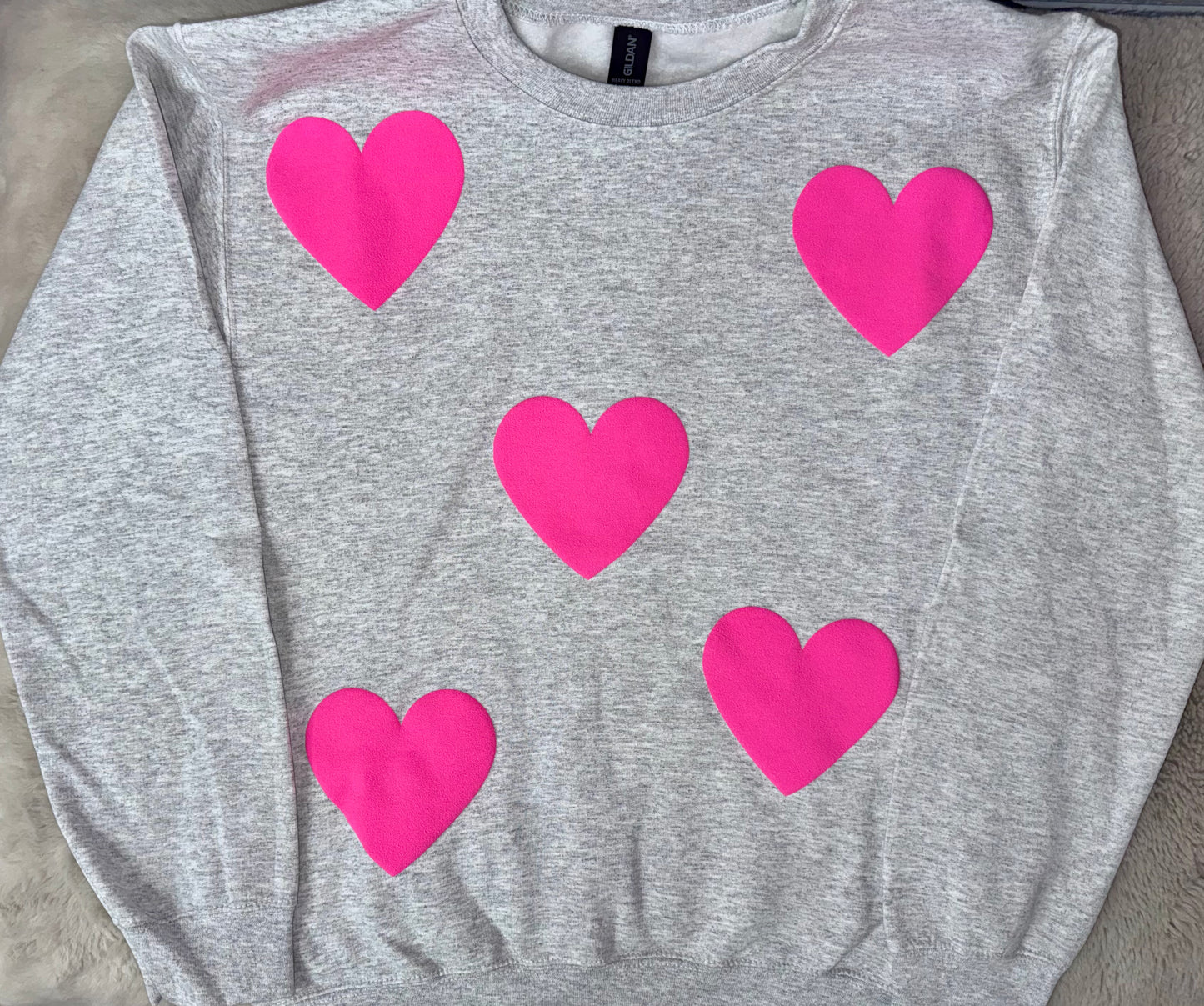 Pink Puff Heart Sweatshirt