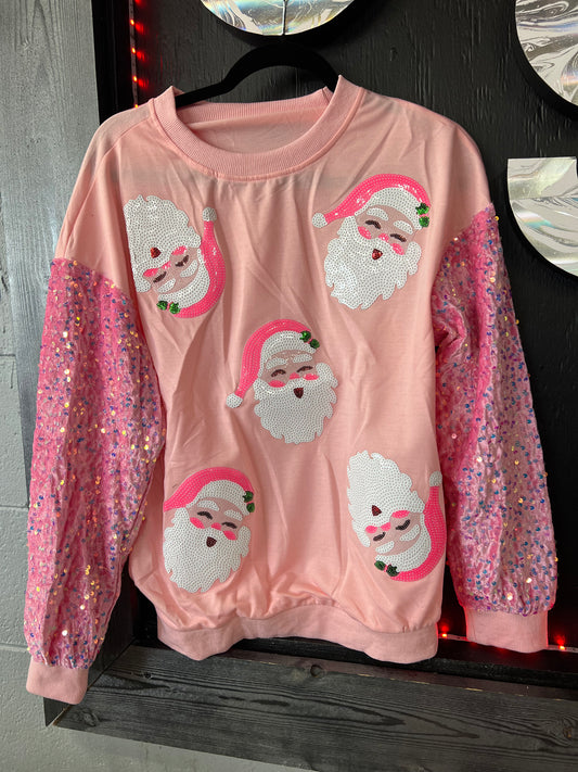 Pastel Santa Seqiuns Top