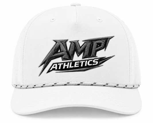 AMP Athletics Logo | White Richardson 355 | Embroidered