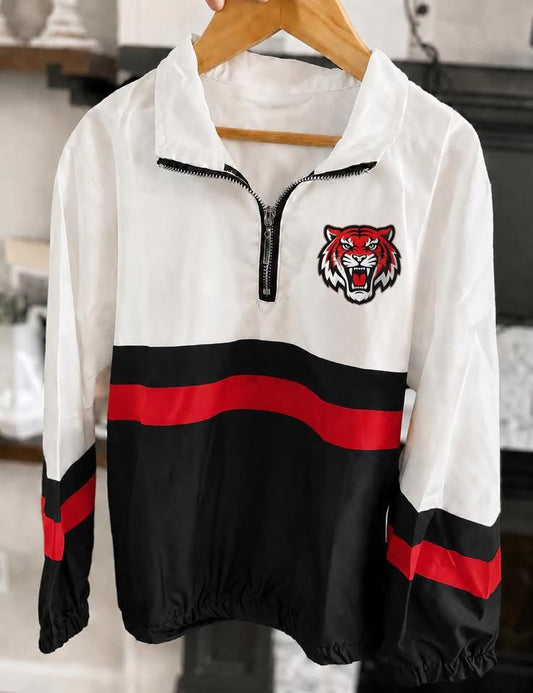 Tigers | Red & Black | Wind Breaker Quarter Zip