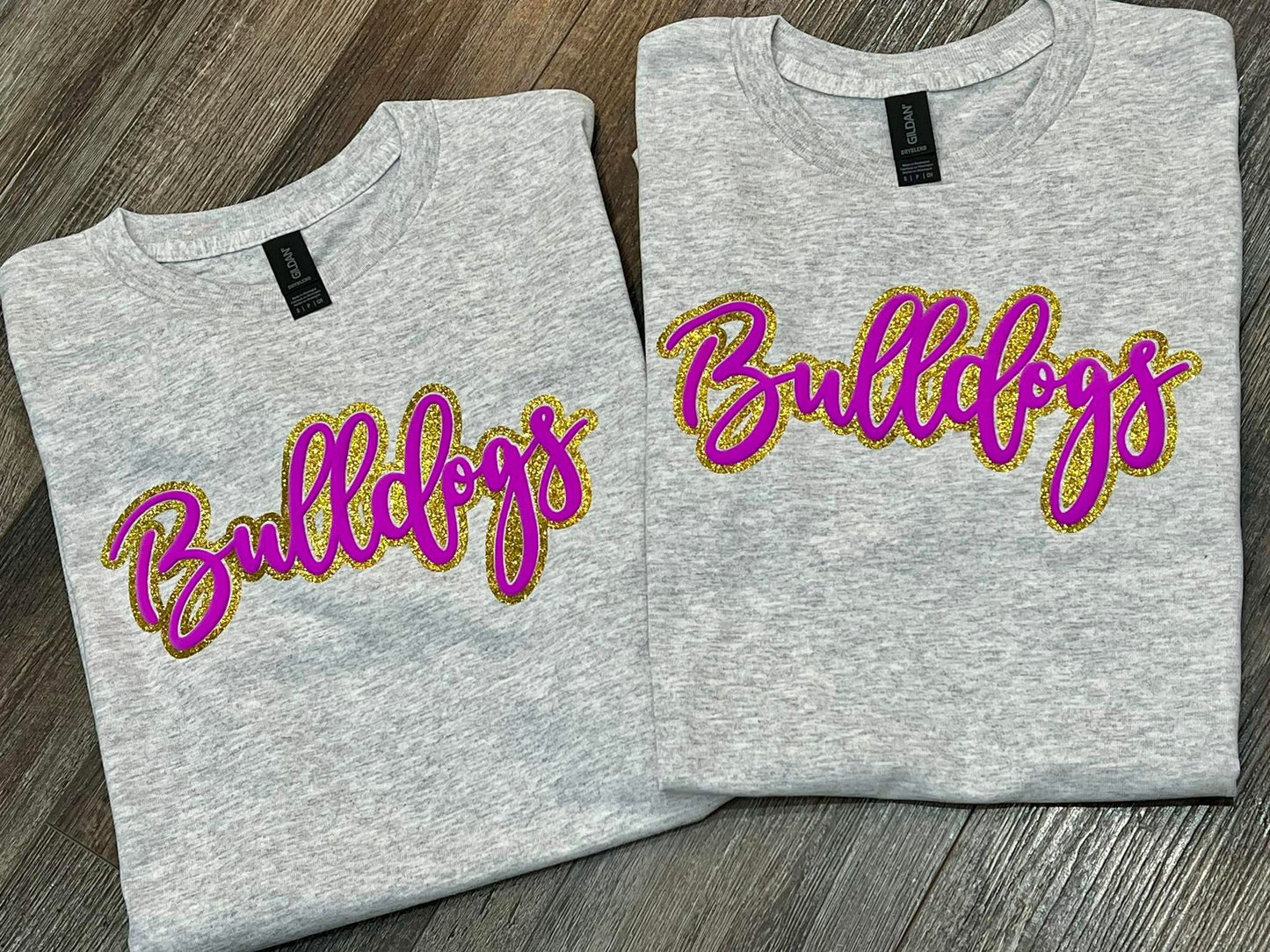 Bulldogs Glitter + Puff ✨🐾 | Gildan SS Tee