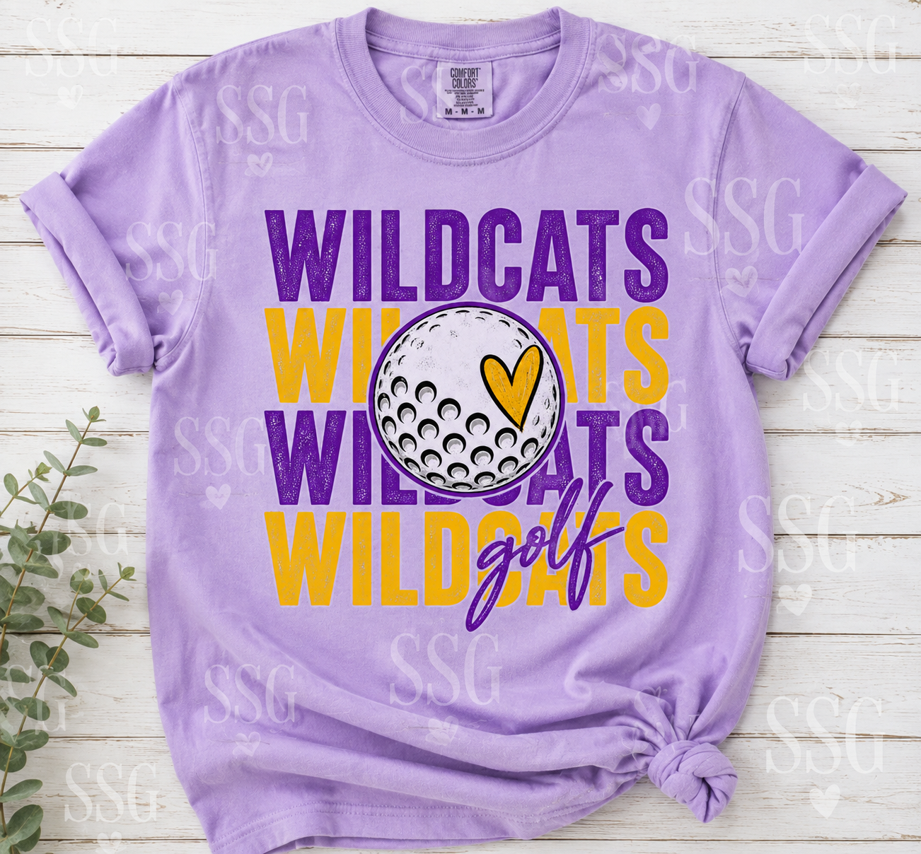 Wildcats Golf Stacked Design | Comfort Colors
