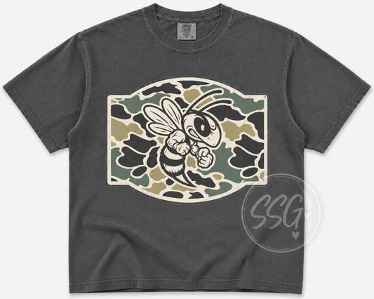 Camo Hornet T-Shirt | Pepper Comfort Colors
