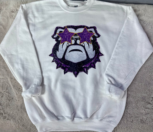 Purple + Black Preppy Bulldog