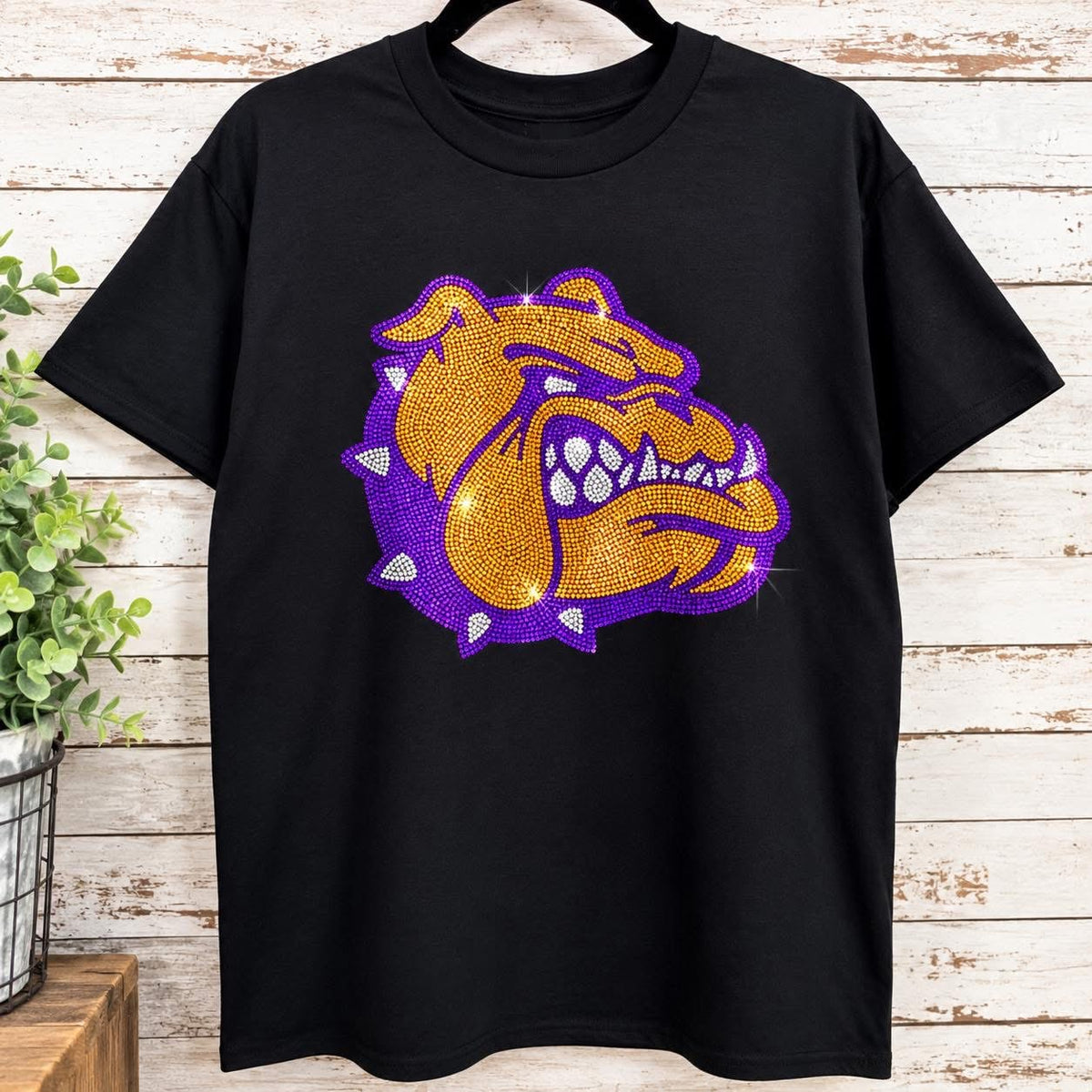 Bulldogs Spangled | Black Gildan T-Shirt