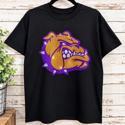 Bulldogs Spangled | Black Gildan T-Shirt
