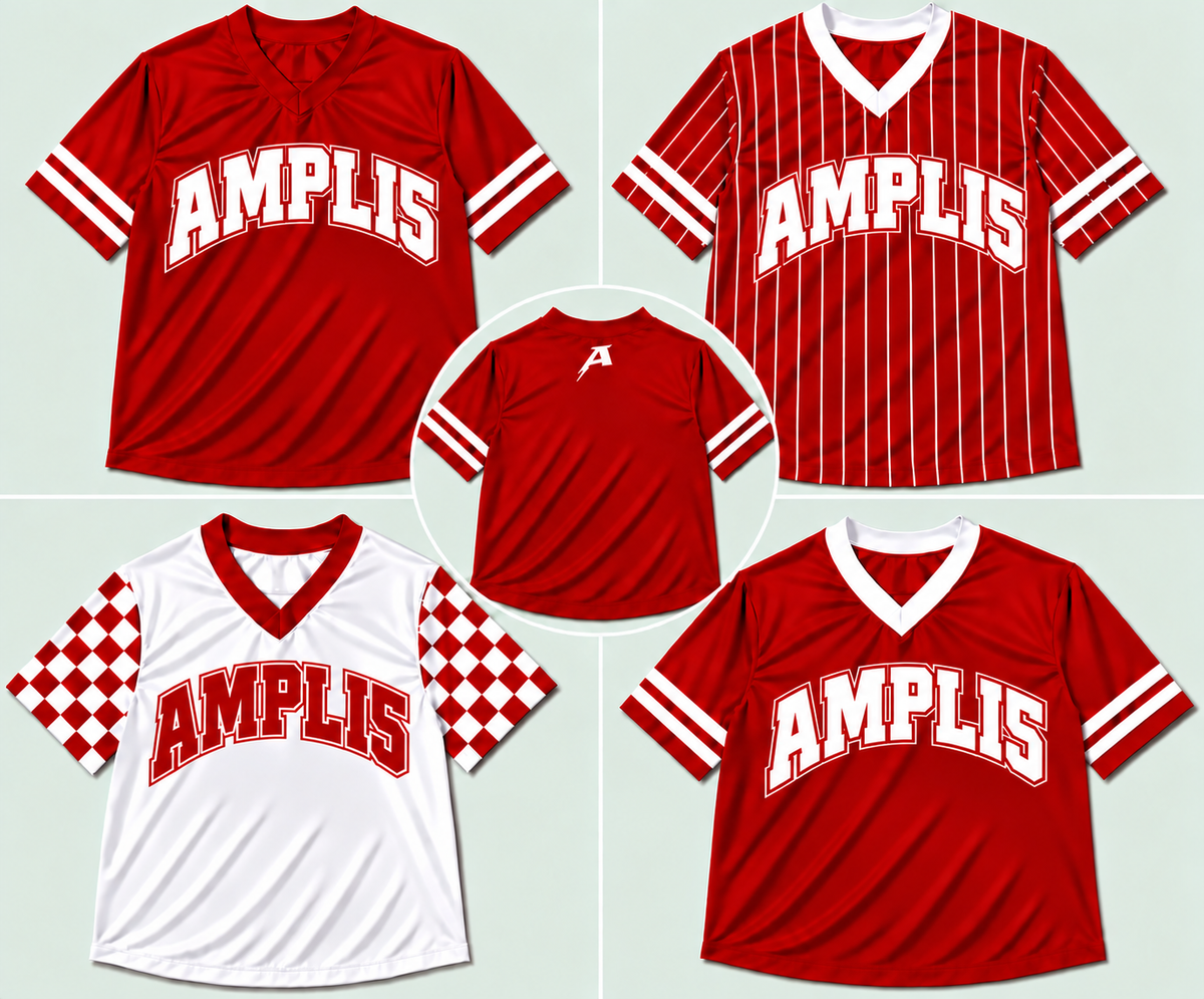 Amp Team Jersey | Front Team Name | Back Collar Amp Logo