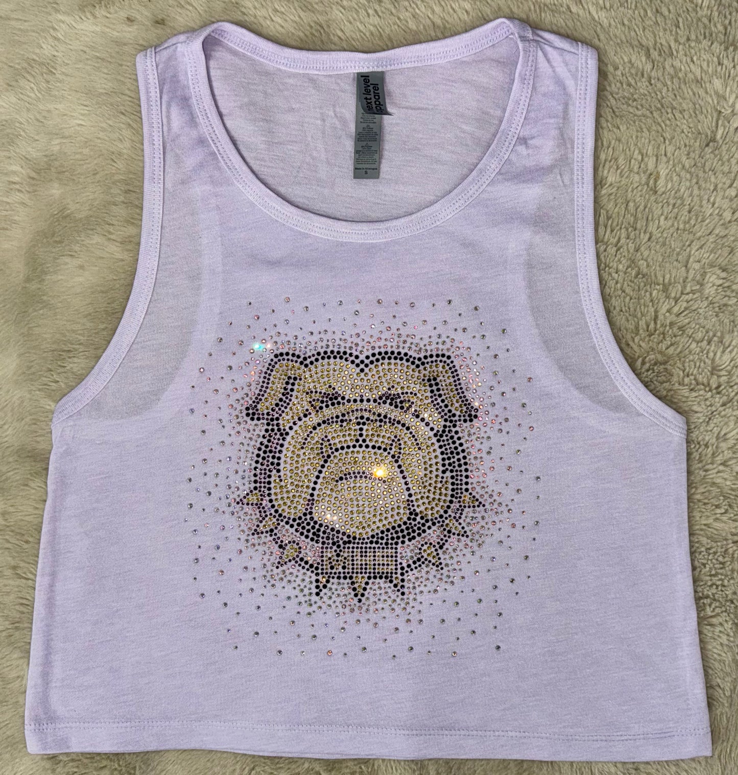 MHS Bulldog Sparkle | Next Level Cropped Tank