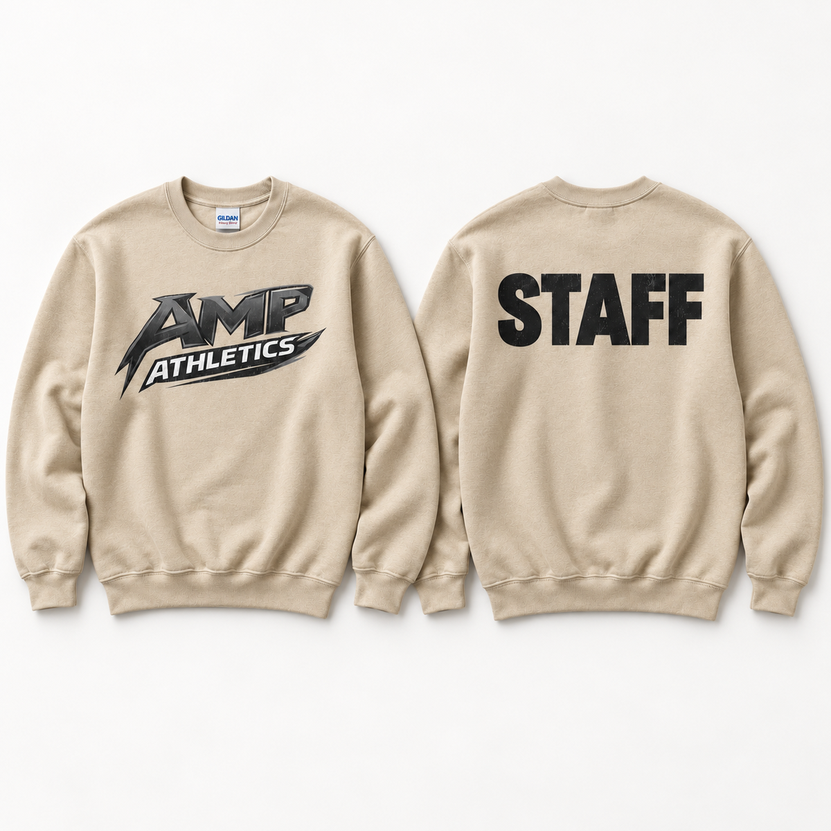 Amp Athletics Staff | Sand Gildan Sweatshirt