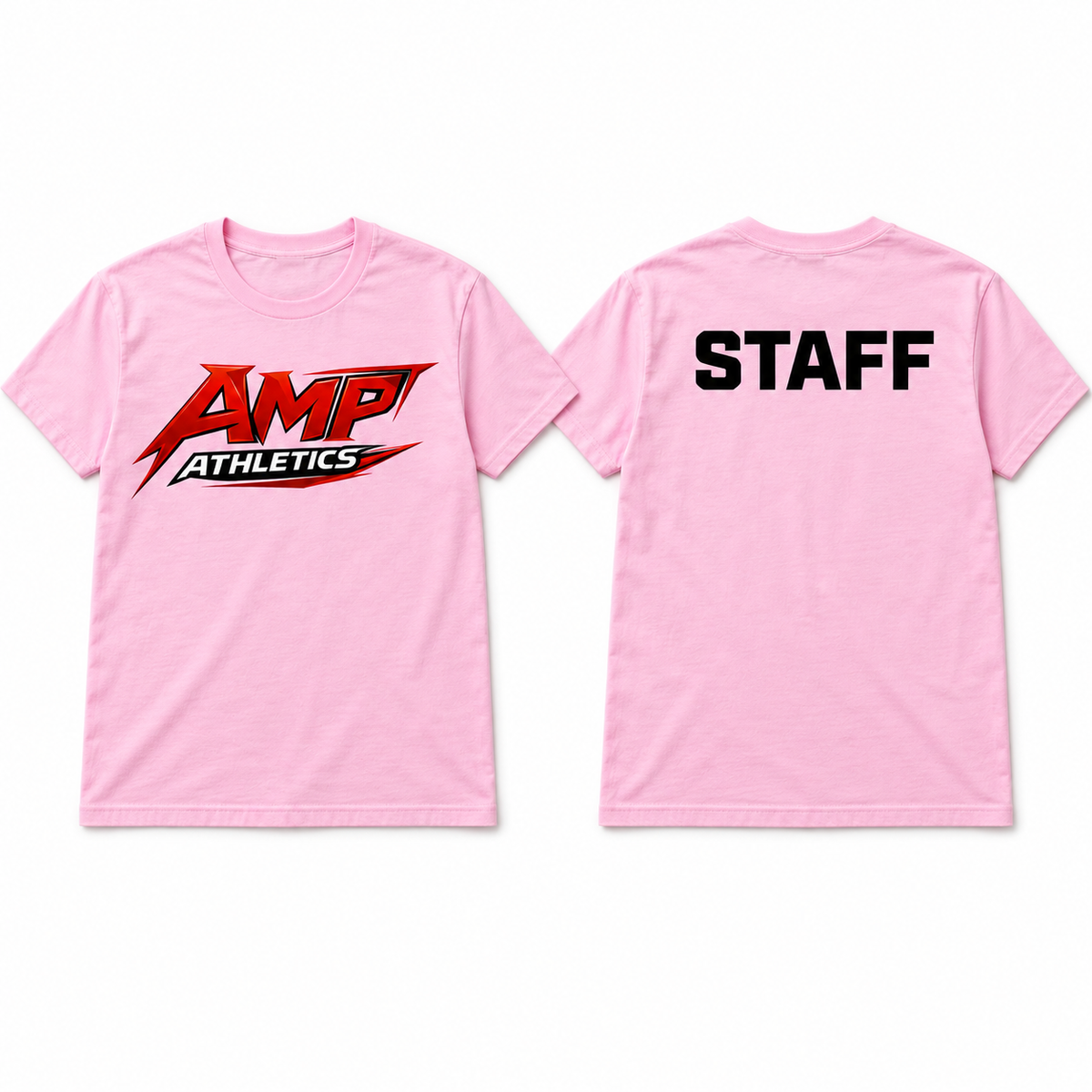 Amp Athletics Staff | Pink Gildan T-Shirt