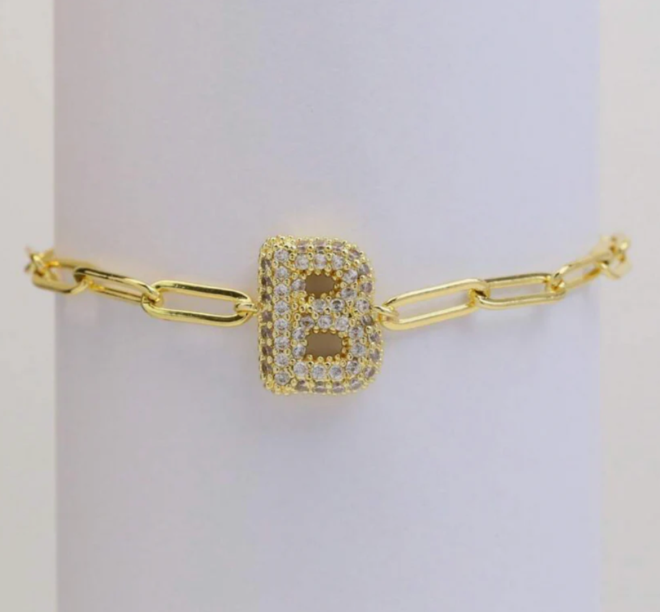 PREORDER: ✨Trendy Bubble Initial Bracelets✨:
