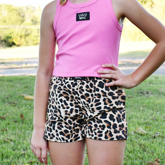Lulu Mac Leopard KIDS SHORTS