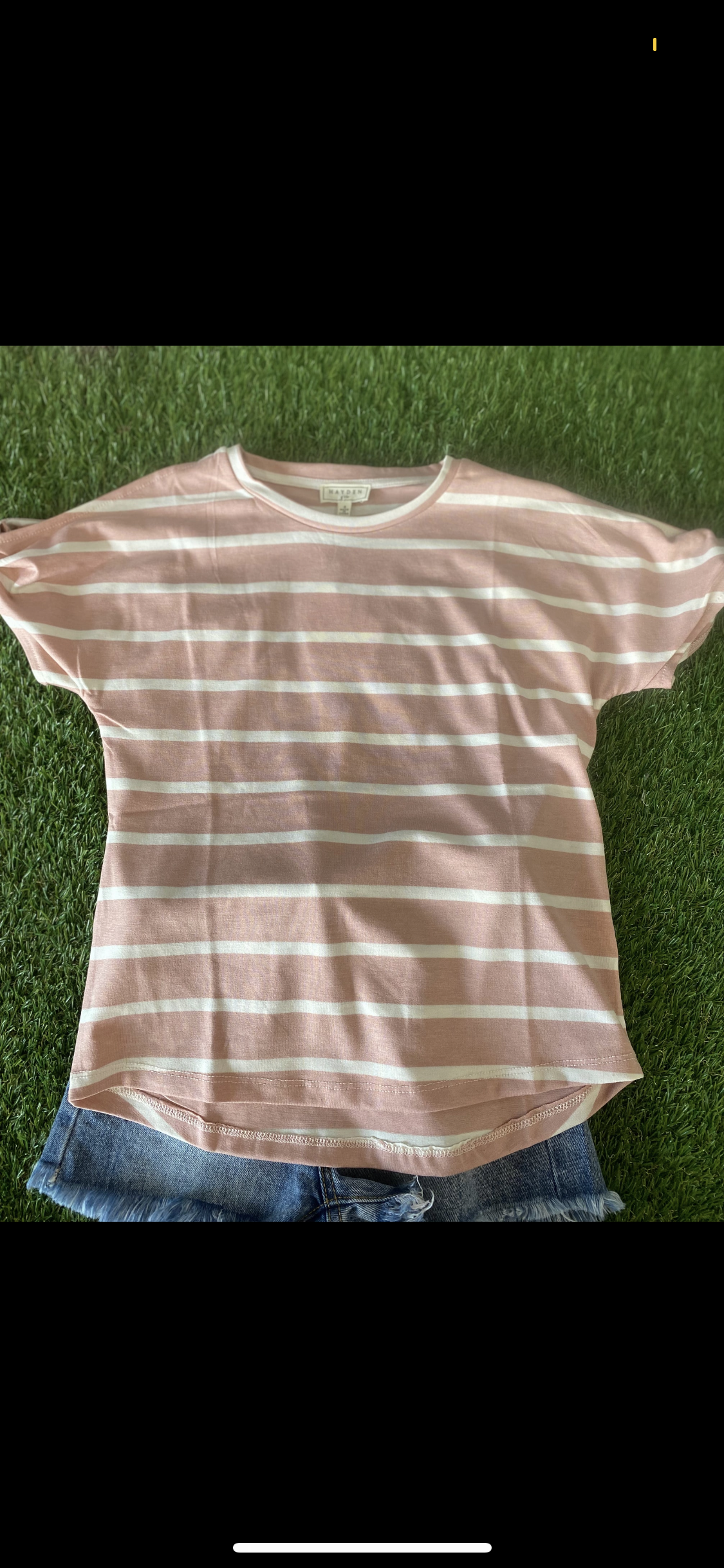 Pink Slit Shoulder Top