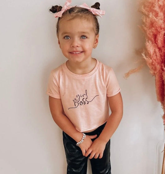 "Girl Boss" Cropped Graphic Tee