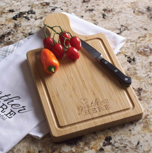 Gather Here Wood Cutting Board